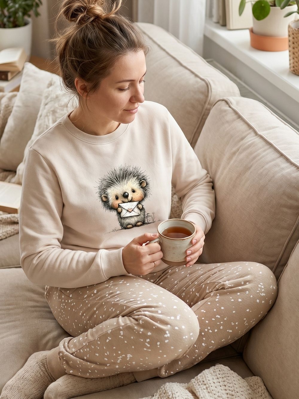 Women's pyjamas  LOVELY HEDGEHOG long sleeves