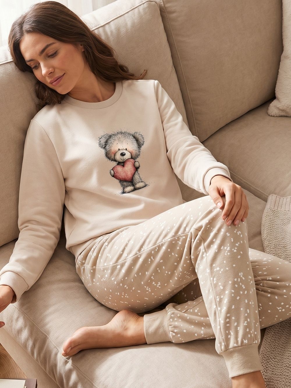 Women's pyjamas LOVELY TEDDY long sleeves
