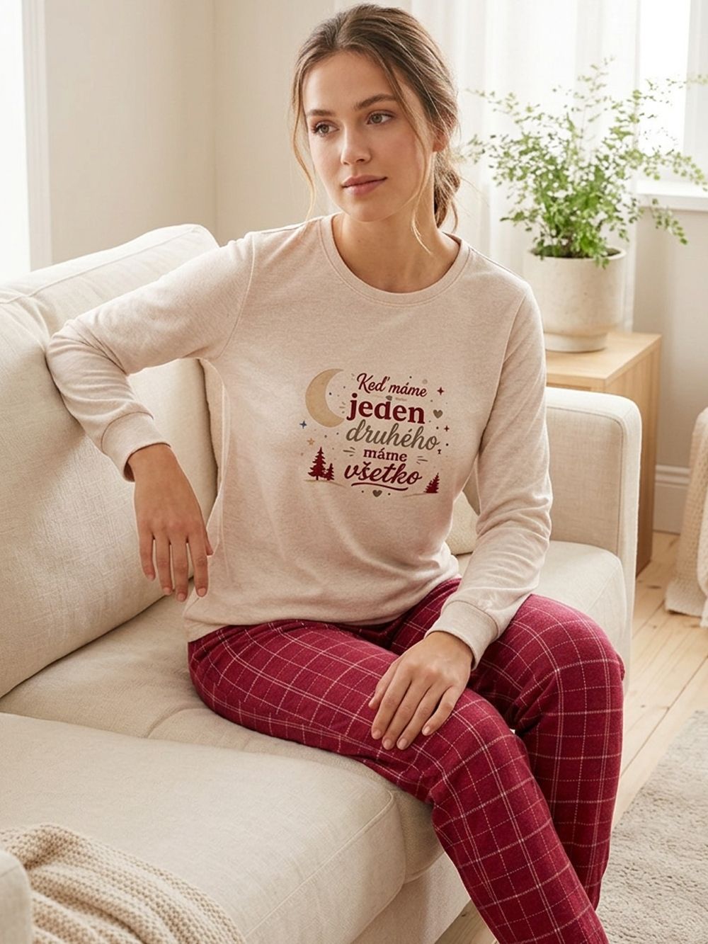 Women's pyjamas MÁME VŠETKO long sleeves