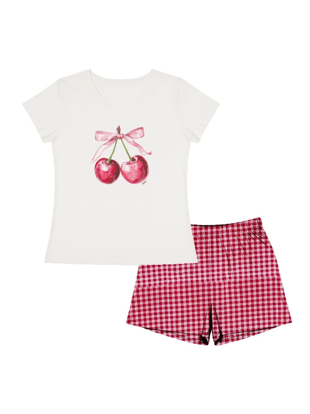 Women's pyjamas  SWEET CHERRY with short sleeves